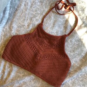 Burnt orange bikini top